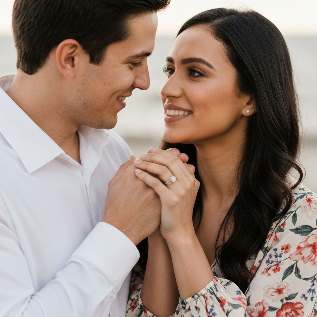 Close up romantic moment