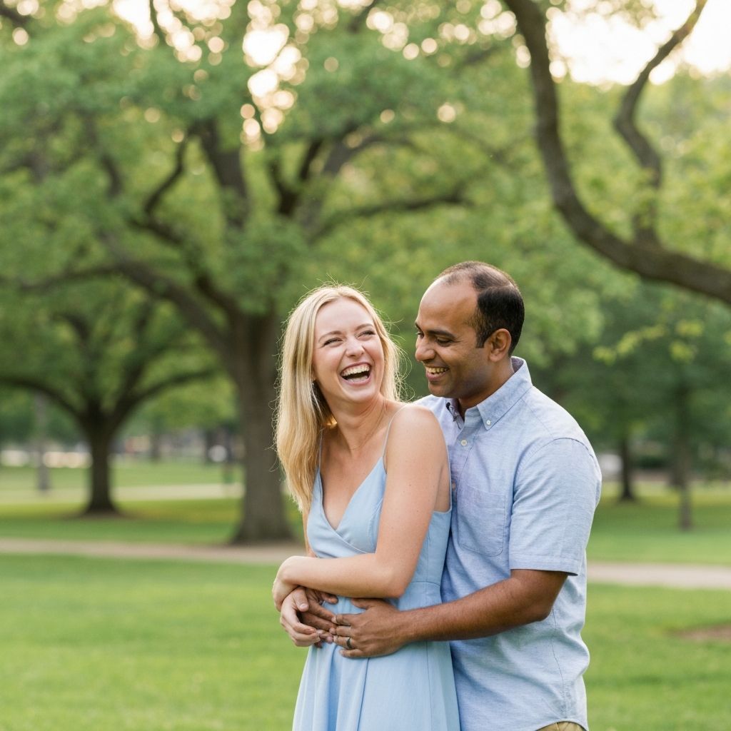 Laughing together in the park