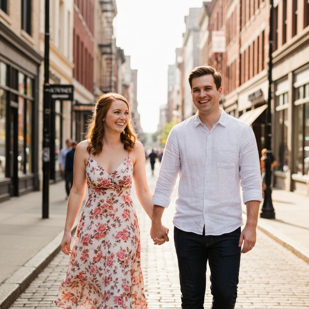 Walking through the city