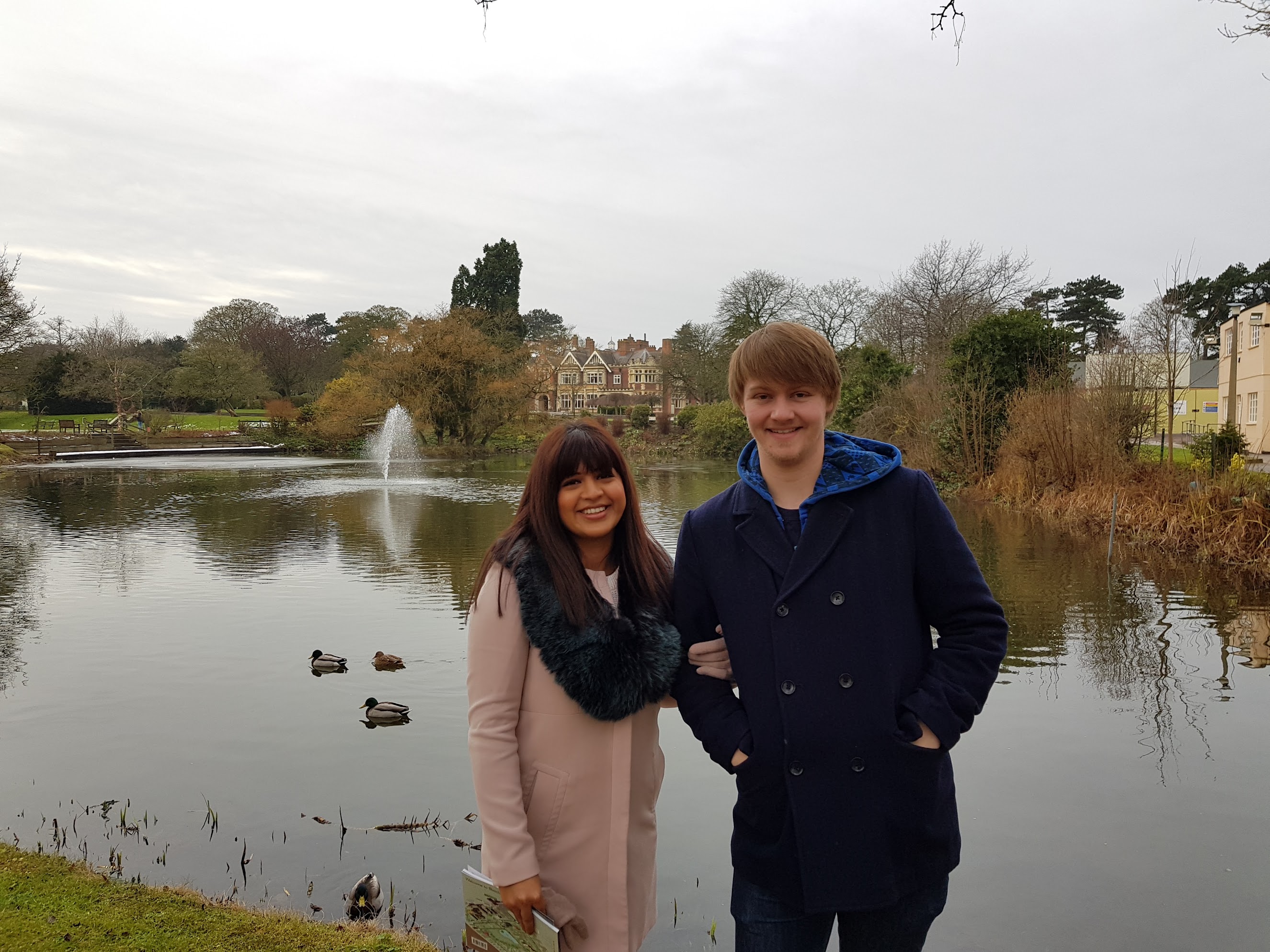 Sandy and Darsh at Bletchley Park