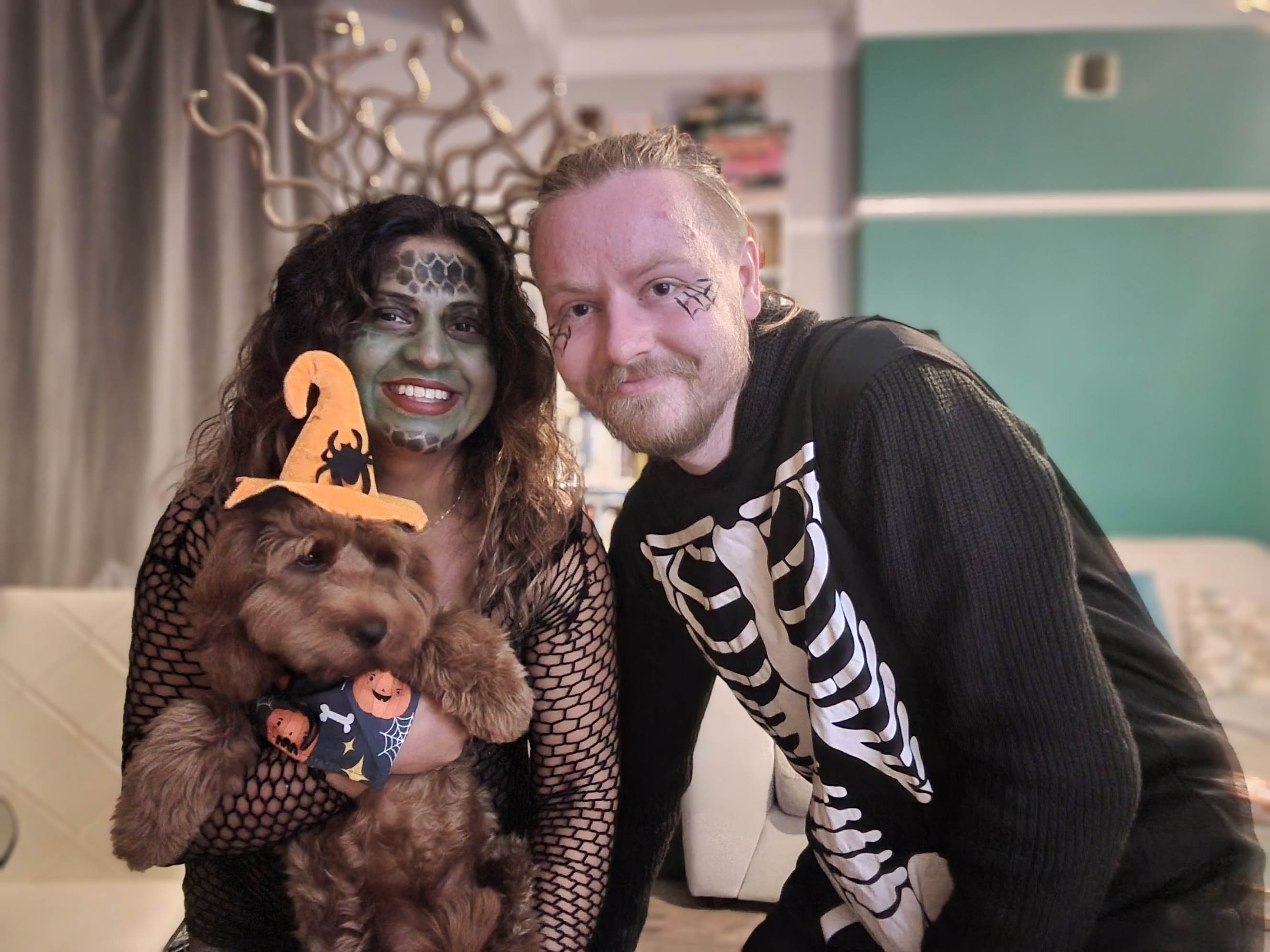 Darsh, Sandy and Tedrick at Halloween